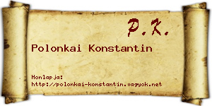 Polonkai Konstantin névjegykártya
